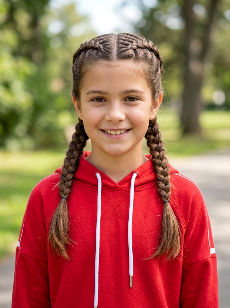 Double Dutch Braids - 20 quick school hairstyle for medium hair - 20 quick school hairstyle for medium hair