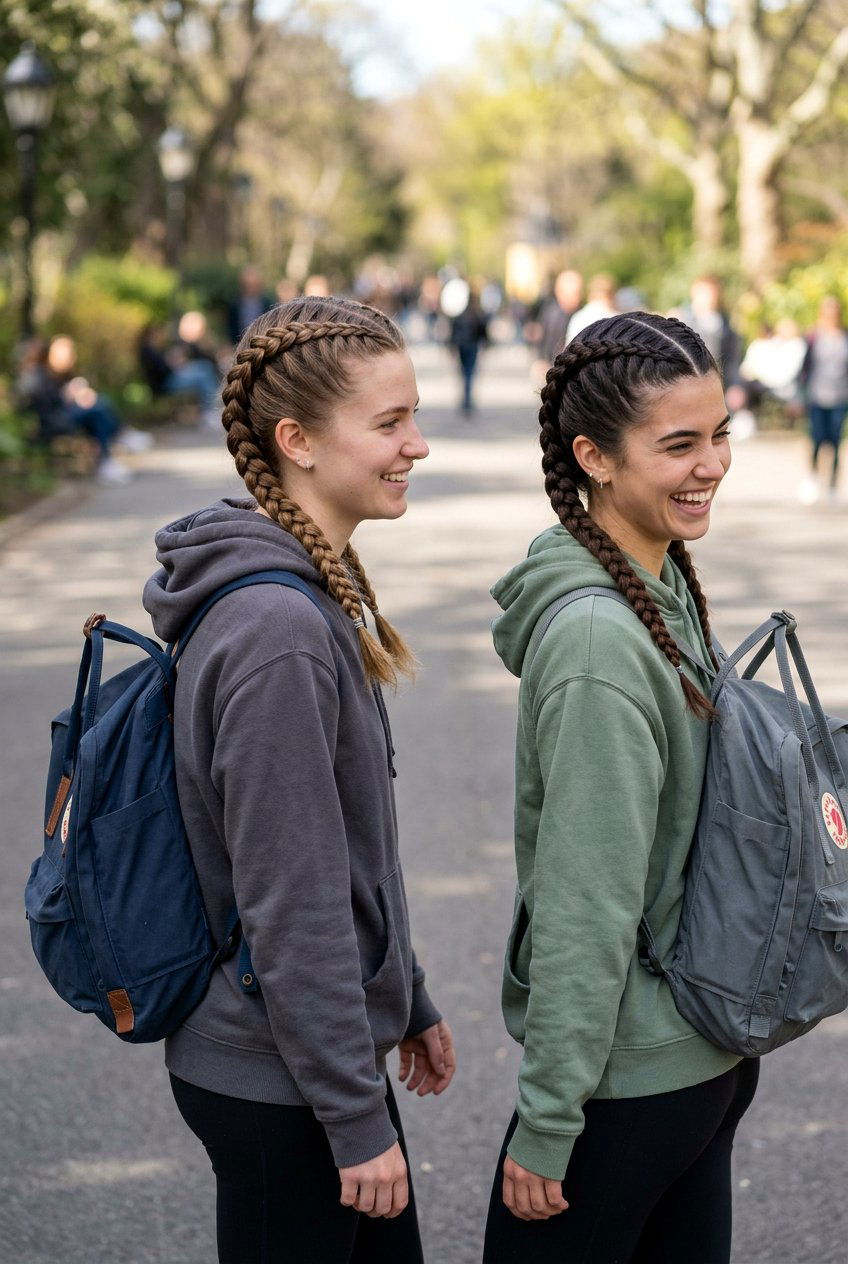 Double Dutch Braids - 20 exam week easy hairstyles - 20 exam week easy hairstyles