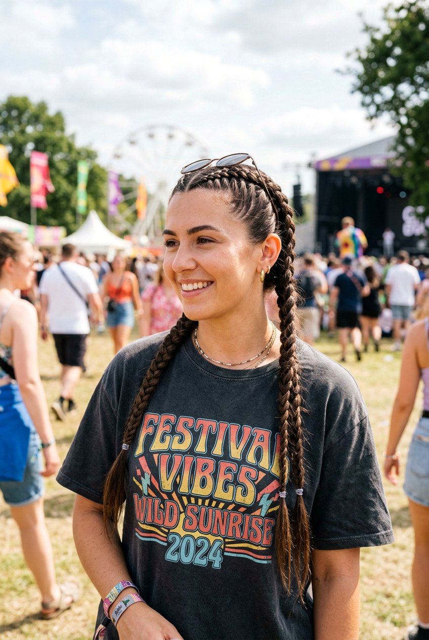 Double Dutch Braids For Long Hair - 20 concert hairstyles for long hair - 20 concert hairstyles for long hair