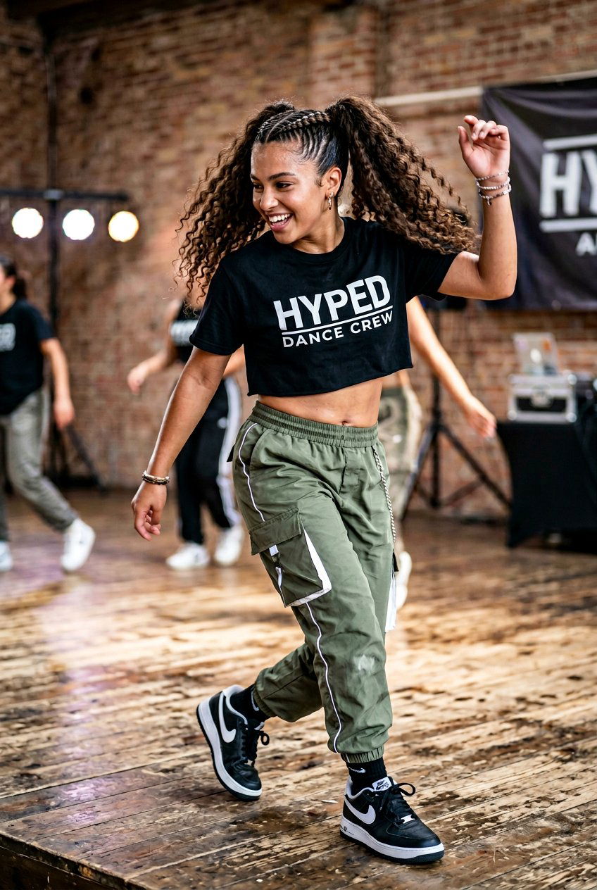 Double Dutch Braids Into Ponytails - 20 competition dance hairstyles - 20 competition dance hairstyles