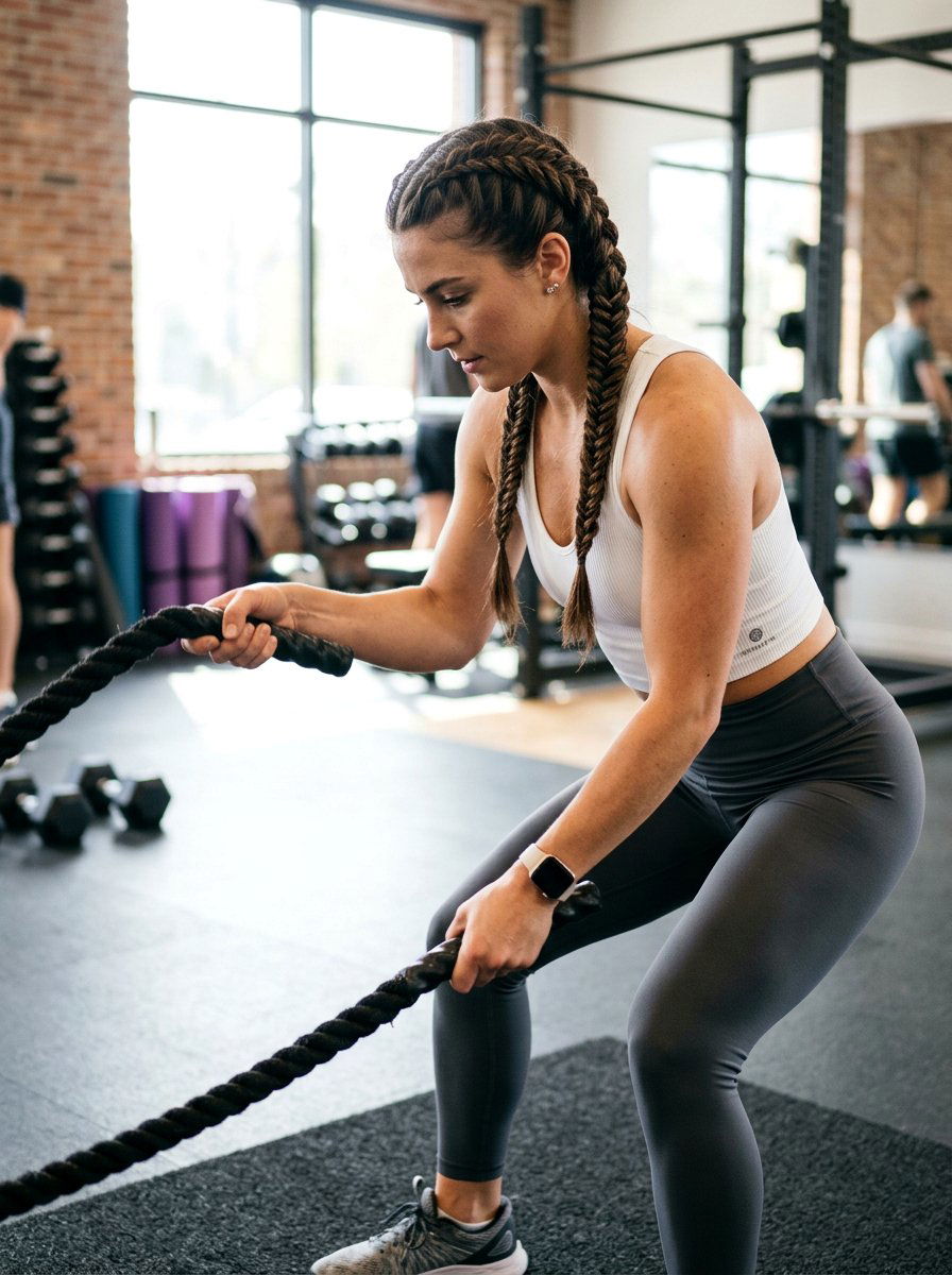 Double Fishtail Braids Workout - 20 gym hairstyle with double braids - 20 gym hairstyle with double braids