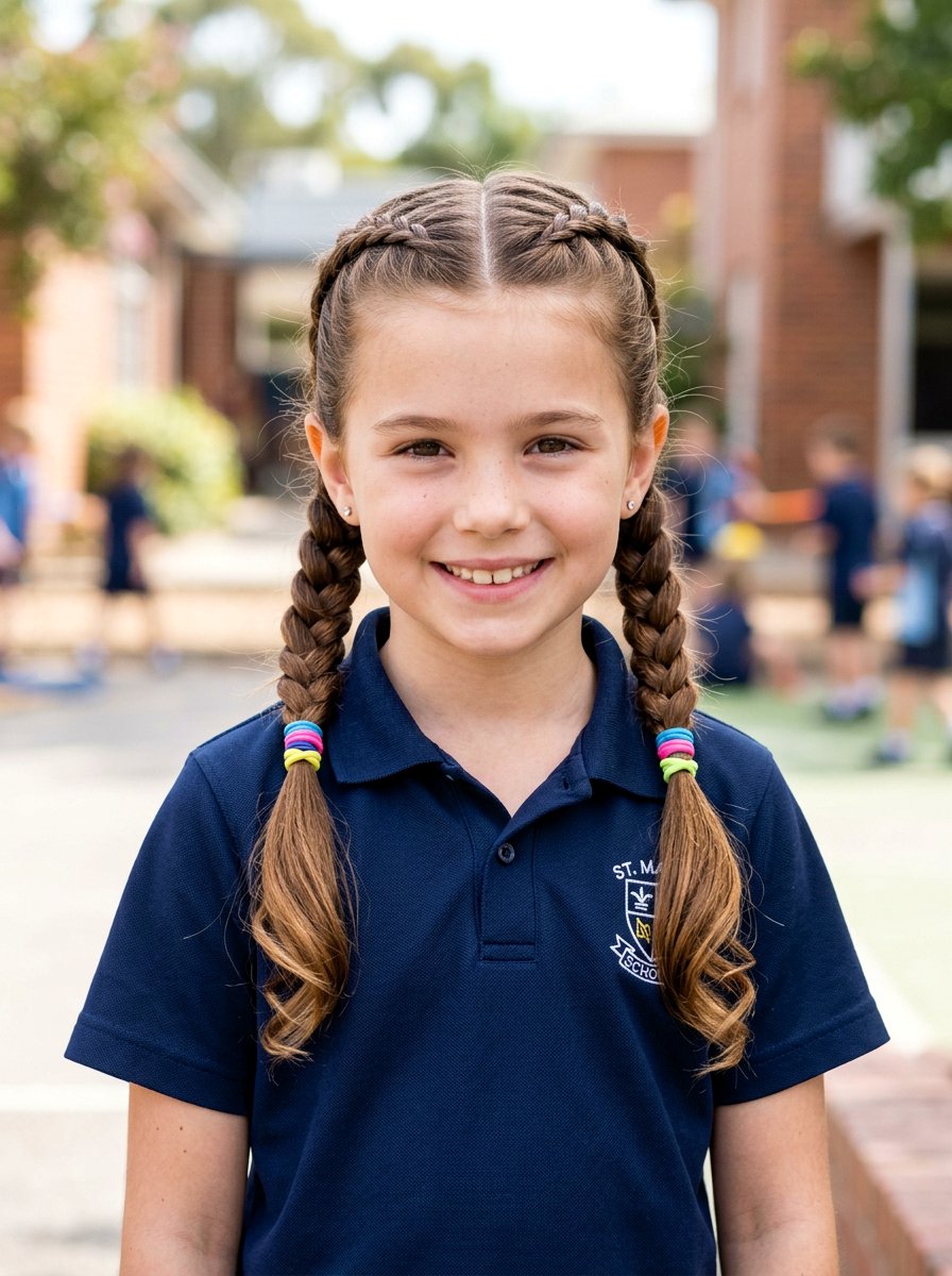 Double French Braid Pigtails - 20 school french braid ponytail - 20 school french braid ponytail