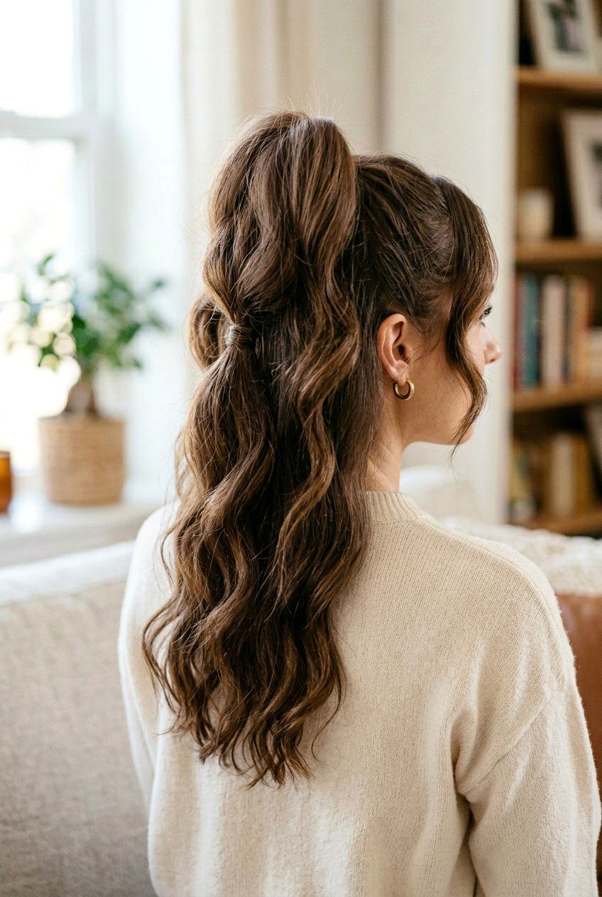 Double Half Up Ponytail - 20 school hairstyle with half up ponytail - 20 school hairstyle with half up ponytail