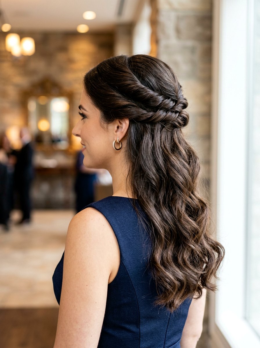 Double Half Up Twist - 20 date night hairstyle with half up twist - 20 date night hairstyle with half up twist
