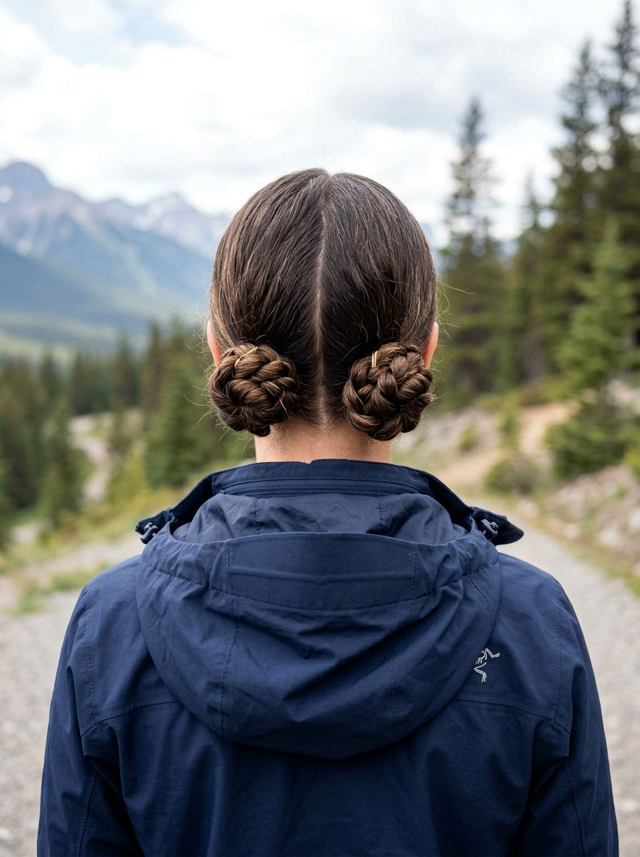 Double Low Buns - 20 rainy day bun hairstyle - 20 rainy day bun hairstyle