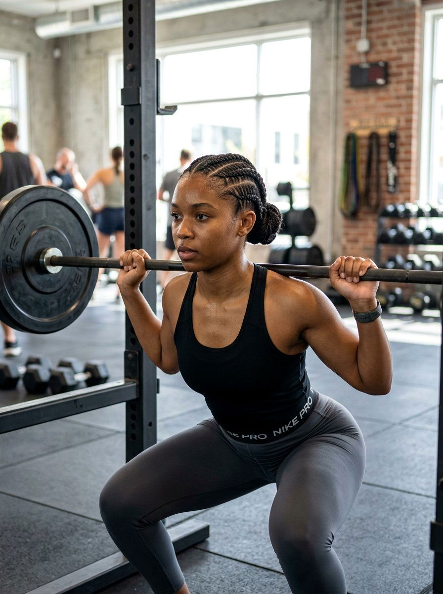 Double Micro Braids Workout - 20 gym hairstyle with double braids - 20 gym hairstyle with double braids