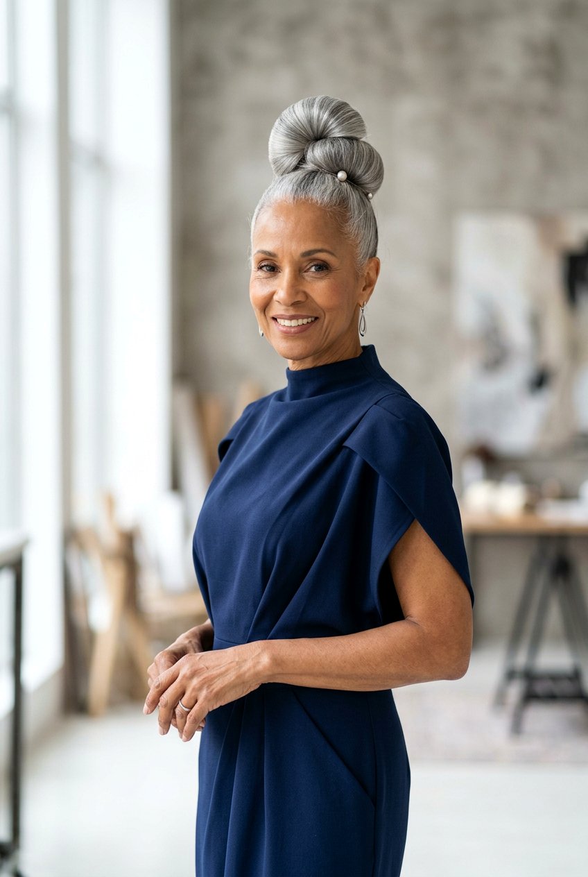 Double Polished Buns - 20 polished wedding bun for older women - 20 polished wedding bun for older women