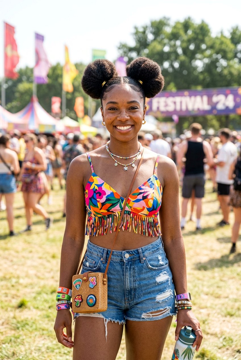 Double Puff Buns - 20 sleek puff hairstyle for natural hair - 20 sleek puff hairstyle for natural hair