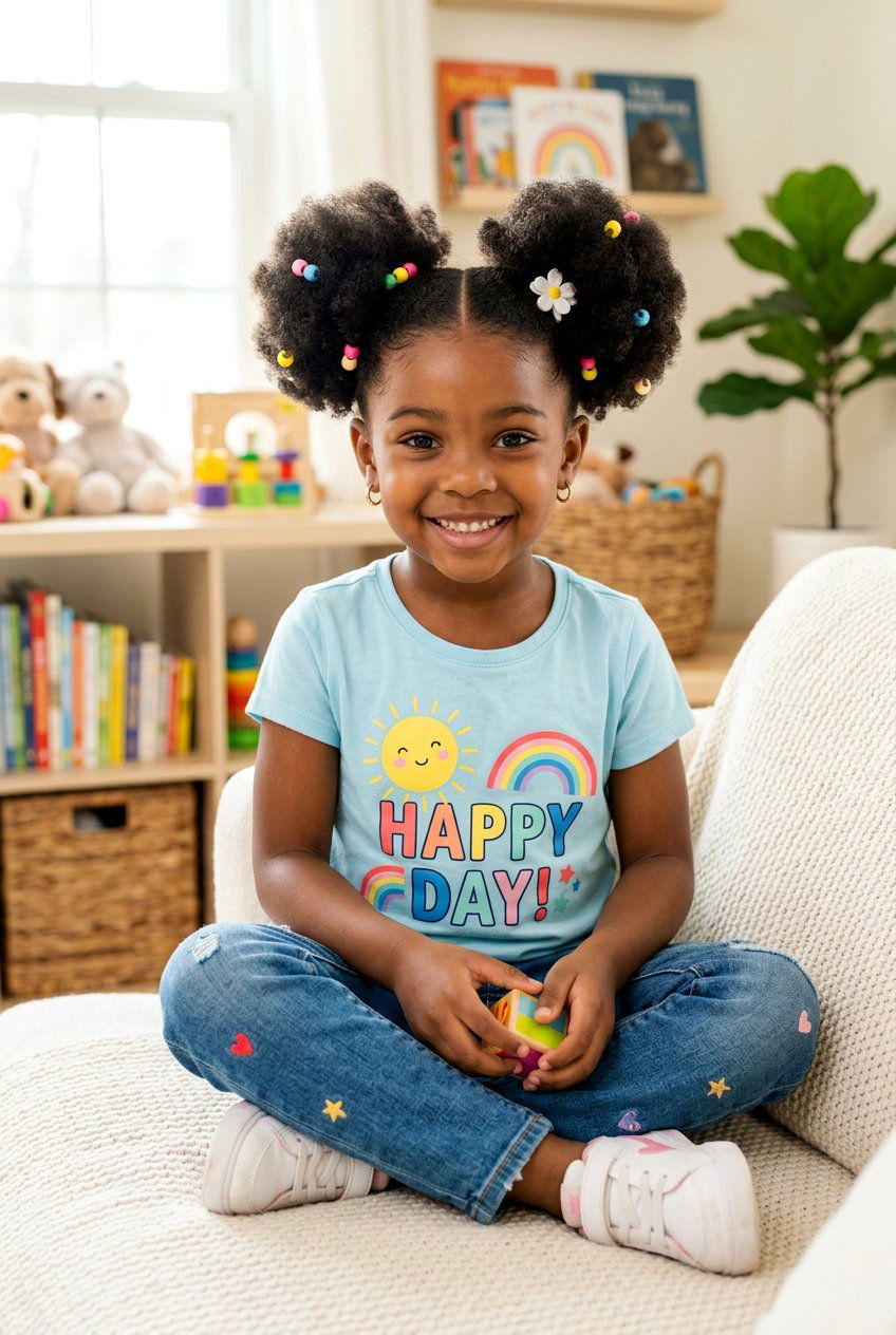 Double Puff For Little Girls - 20 natural puff styles for little girls - 20 natural puff styles for little girls