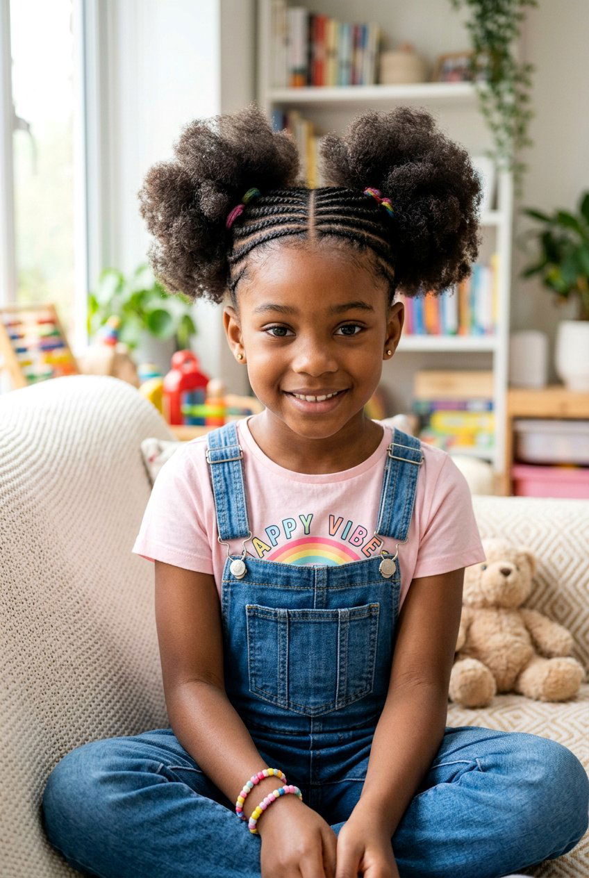 20 Adorable Natural Puff Styles for Little Girls Right Now