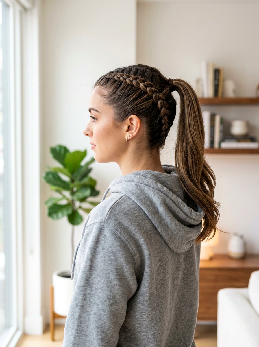 Double Sleek French Braid Ponytail - 20 sleek french braid ponytail - 20 sleek french braid ponytail