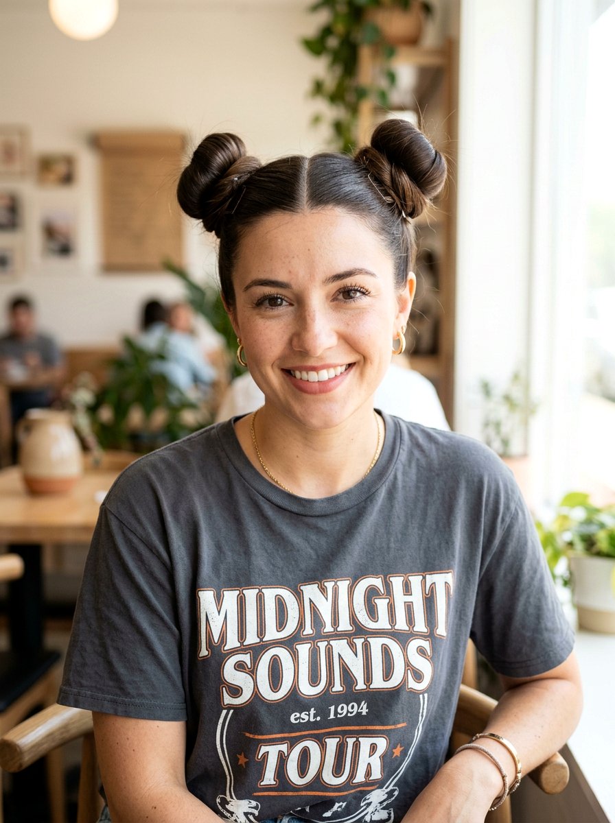 Double Space Buns - 20 humidity proof bun hairstyle - 20 humidity proof bun hairstyle