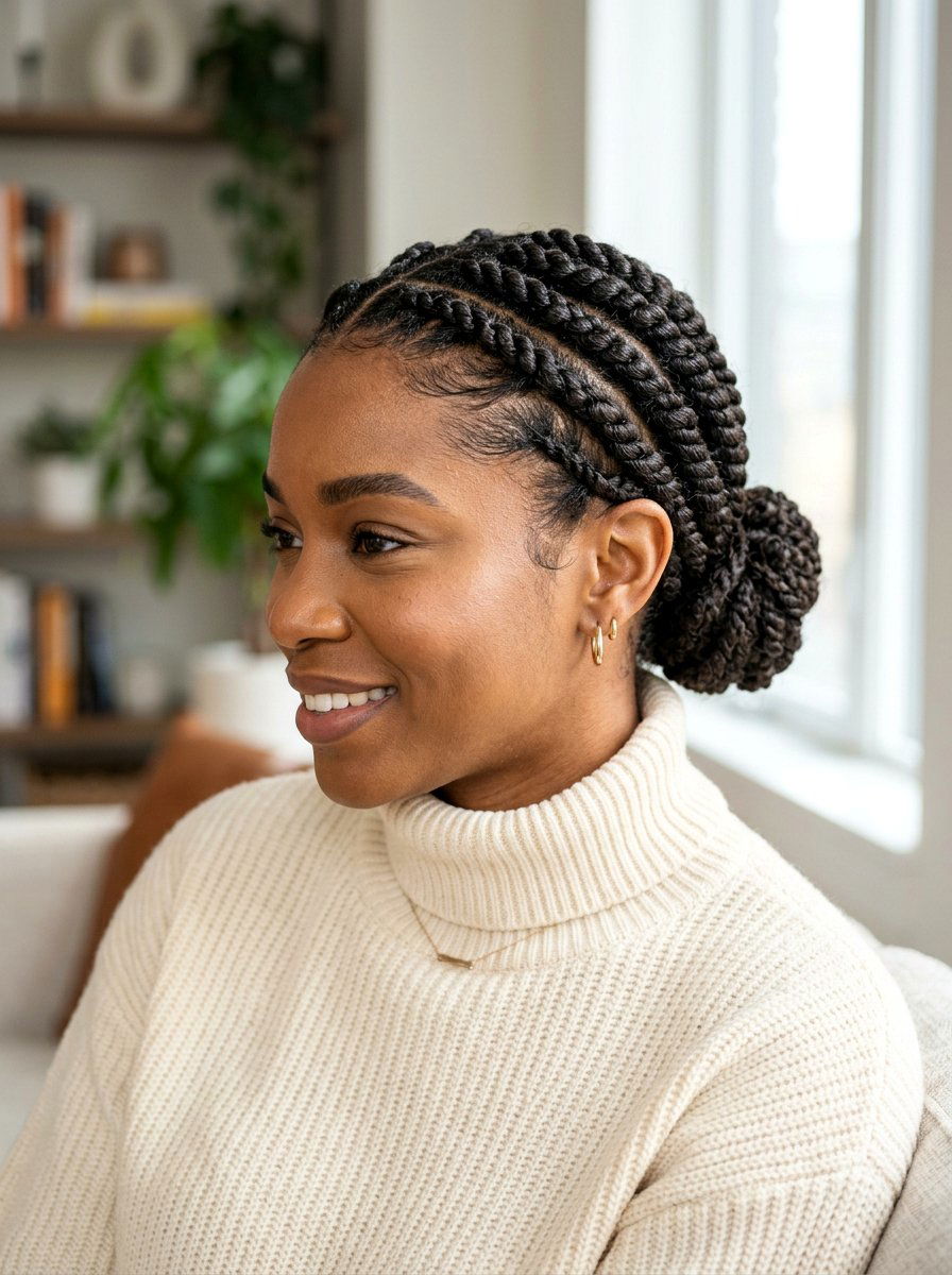 Double Strand Flat Twists - 20 overnight twists for natural hair - 20 overnight twists for natural hair