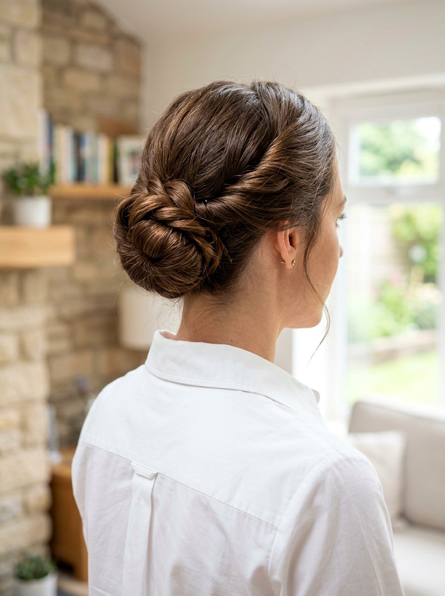 Double Twist Bun - 20 polished interview bun - 20 polished interview bun