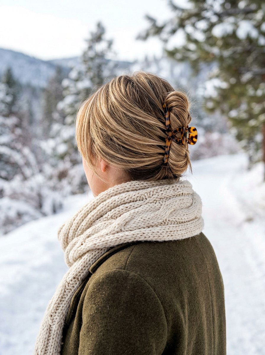 Double Twist Claw Clip - 20 college girls easy claw clip hairstyle - 20 college girls easy claw clip hairstyle