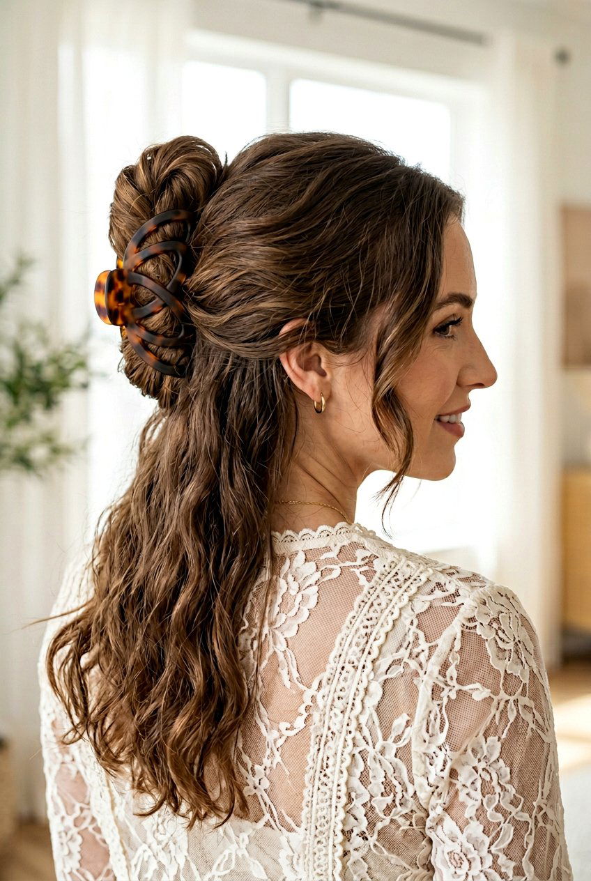 Double Twist Claw Clip - 20 best claw clip hairstyle ideas - 20 best claw clip hairstyle ideas