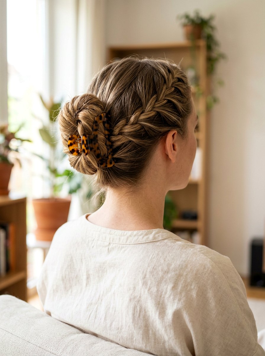 Double Twisted Claw Clip Bun - 20 vacation hairstyle with claw clip bun - 20 vacation hairstyle with claw clip bun