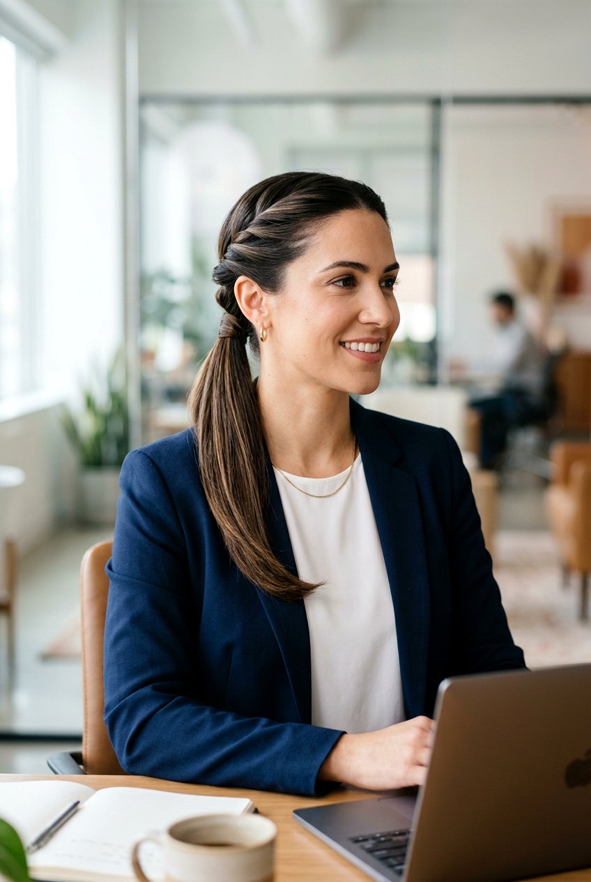 Double Twisted Ponytail - 20 easy morning hairstyle for shoulder length hair - 20 easy morning hairstyle for shoulder length hair