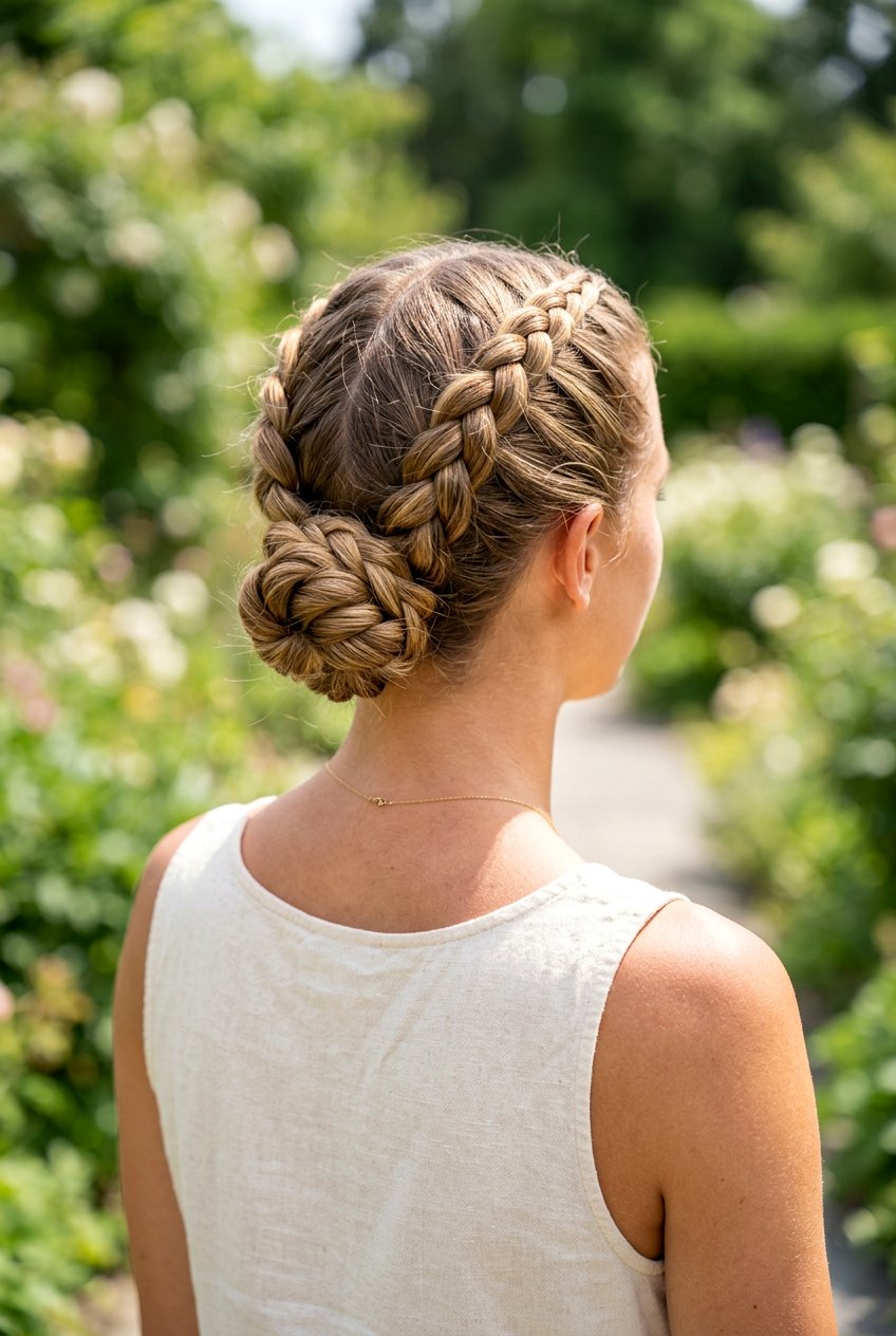 Double braided bun - 20 frizz proof bun for humid weather - 20 frizz proof bun for humid weather