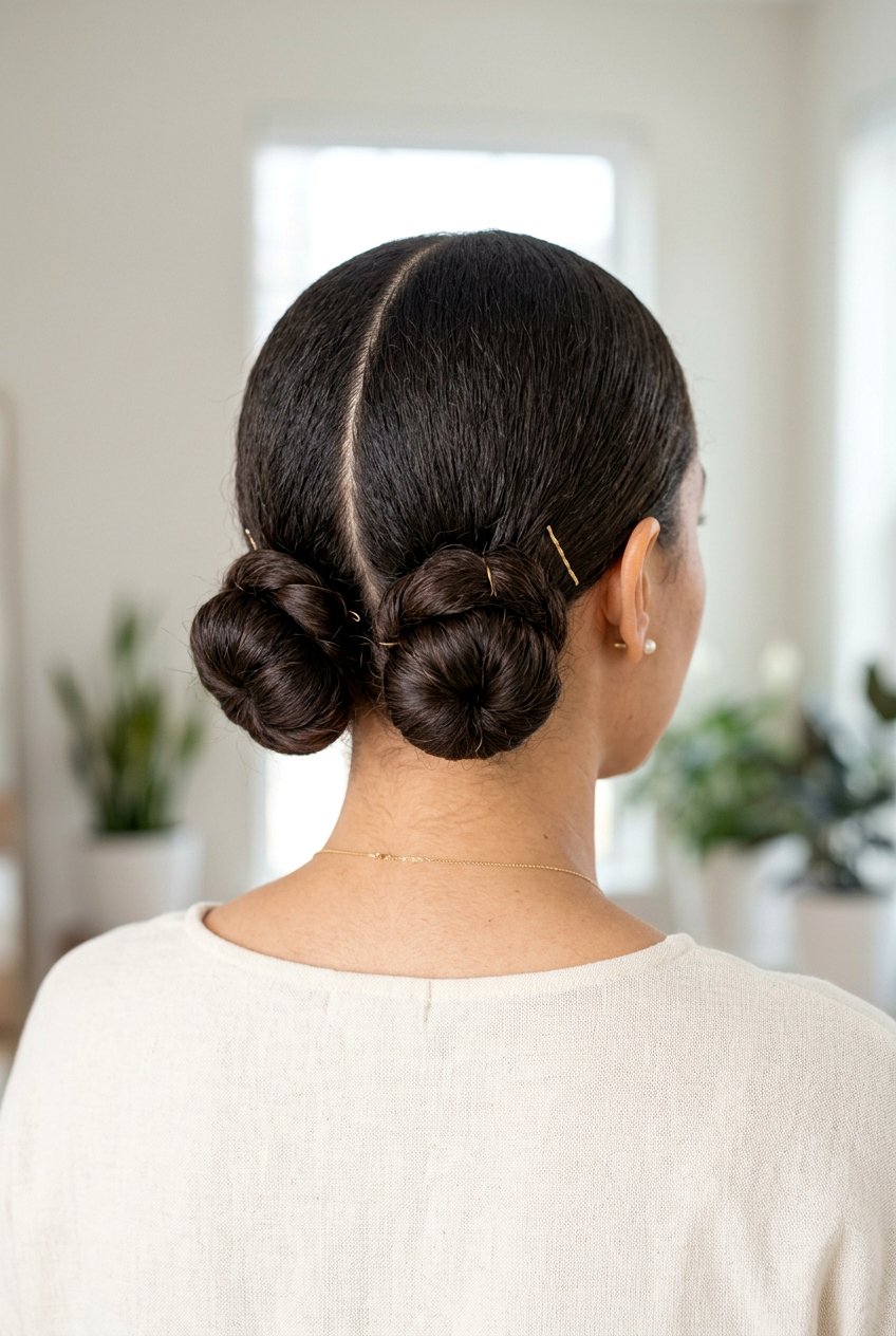 Double bun - 20 hairstyles for work - 20 hairstyles for work
