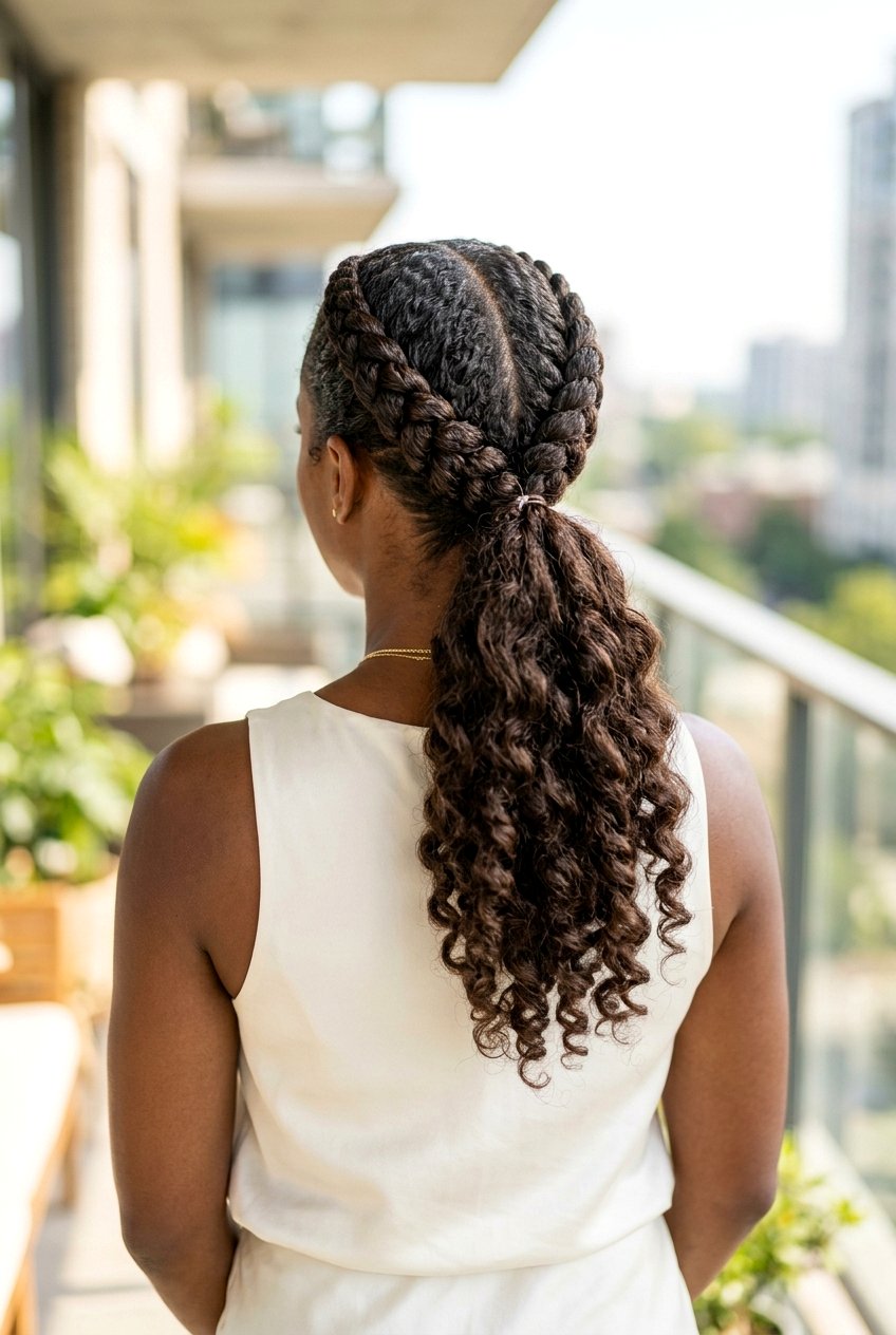 Double flat twist ponytail - 20 flat twists into ponytail - 20 flat twists into ponytail