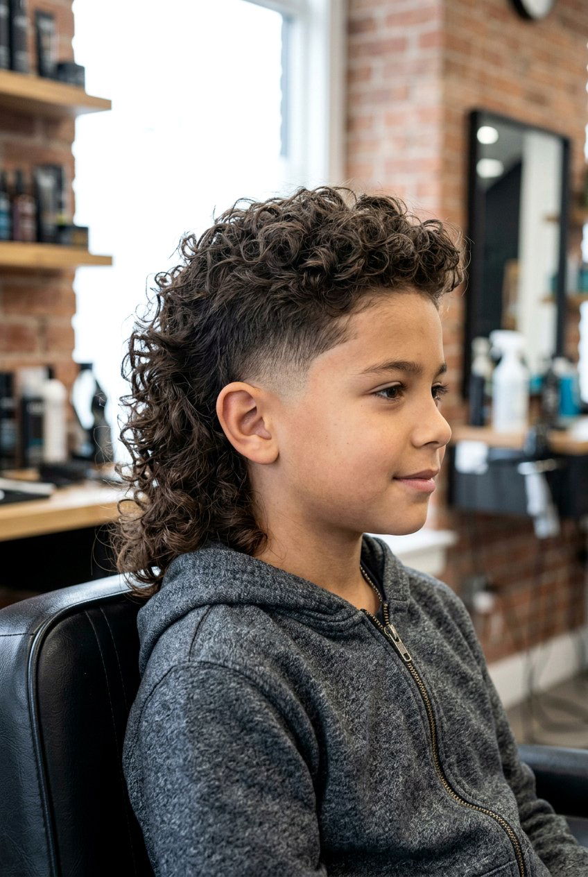 Drop Fade Curly Mullet - 20 curly mullet haircut for boys - 20 curly mullet haircut for boys
