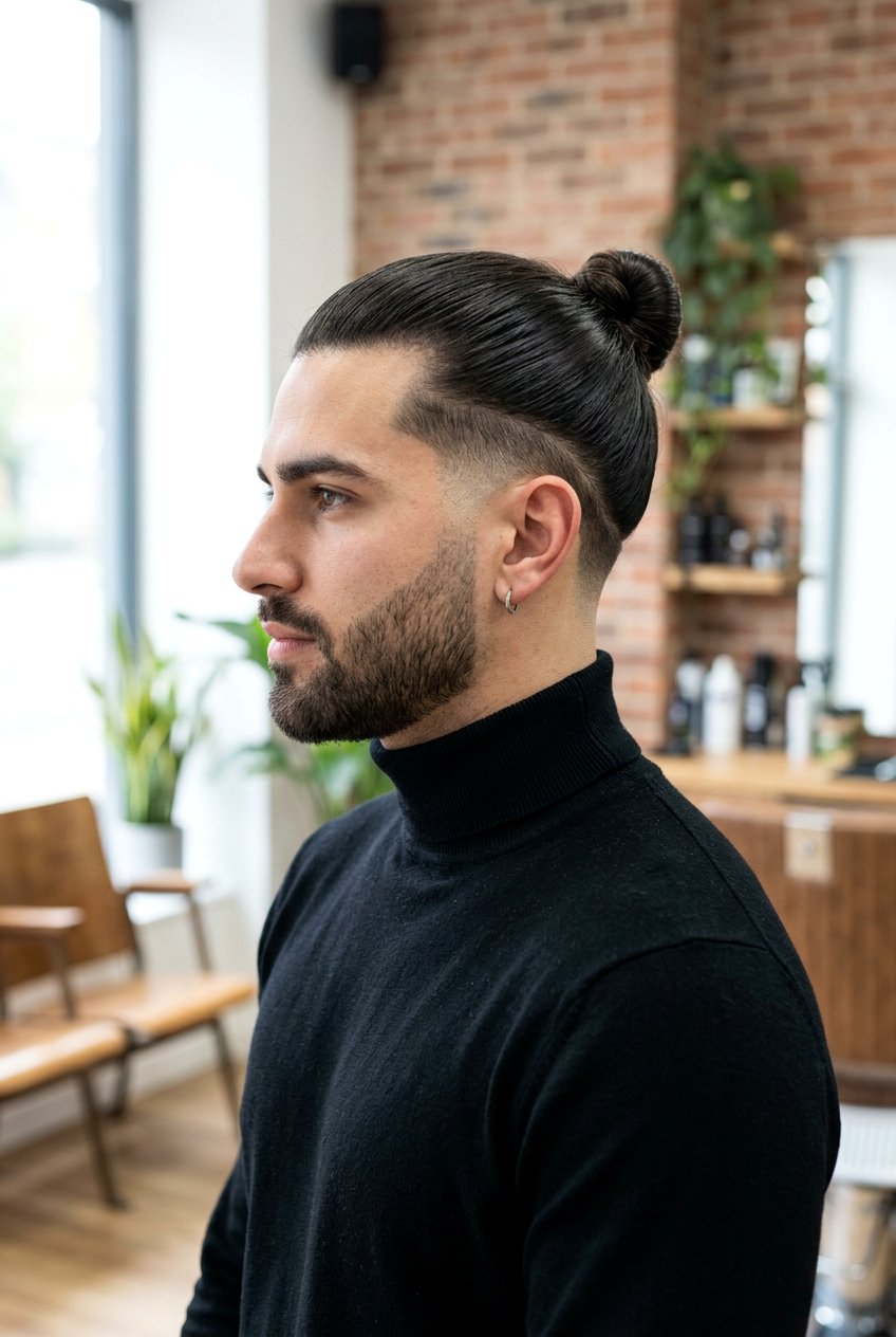 Drop Fade Man Bun - 20 man bun with fade haircut - 20 man bun with fade haircut