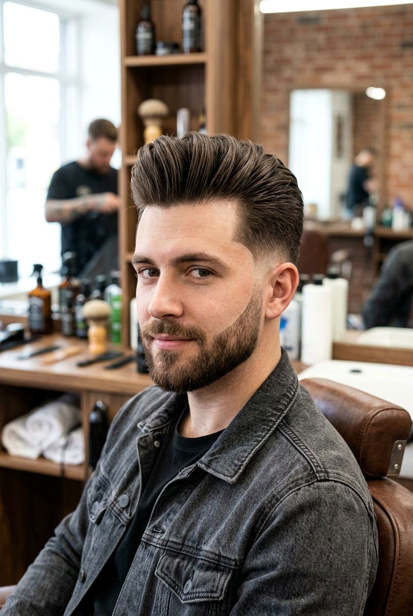 Drop Fade Pompadour - 20 pompadour haircut for men - 20 pompadour haircut for men