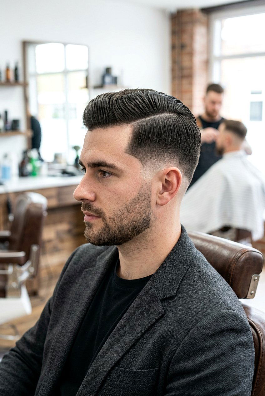 Drop Fade Side Part - 20 side part haircut for men - 20 side part haircut for men