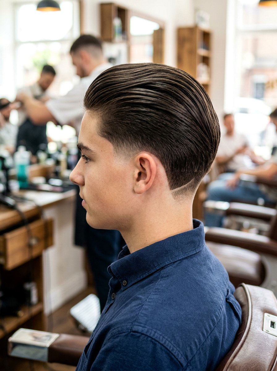 Drop Fade Slick Back - 20 school haircut for teenage boys with fade - 20 school haircut for teenage boys with fade
