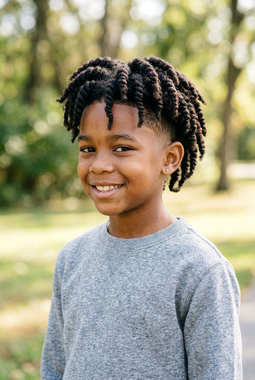 Drop Fade Twists - 20 boys twists with fade - 20 boys twists with fade