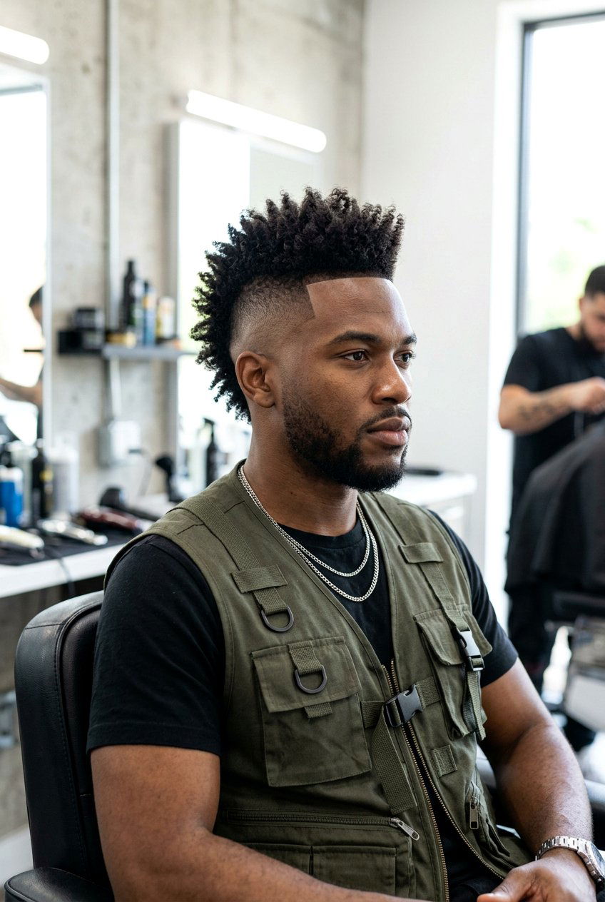 Drop Fade With Mohawk - 20 drop fade for black men - 20 drop fade for black men
