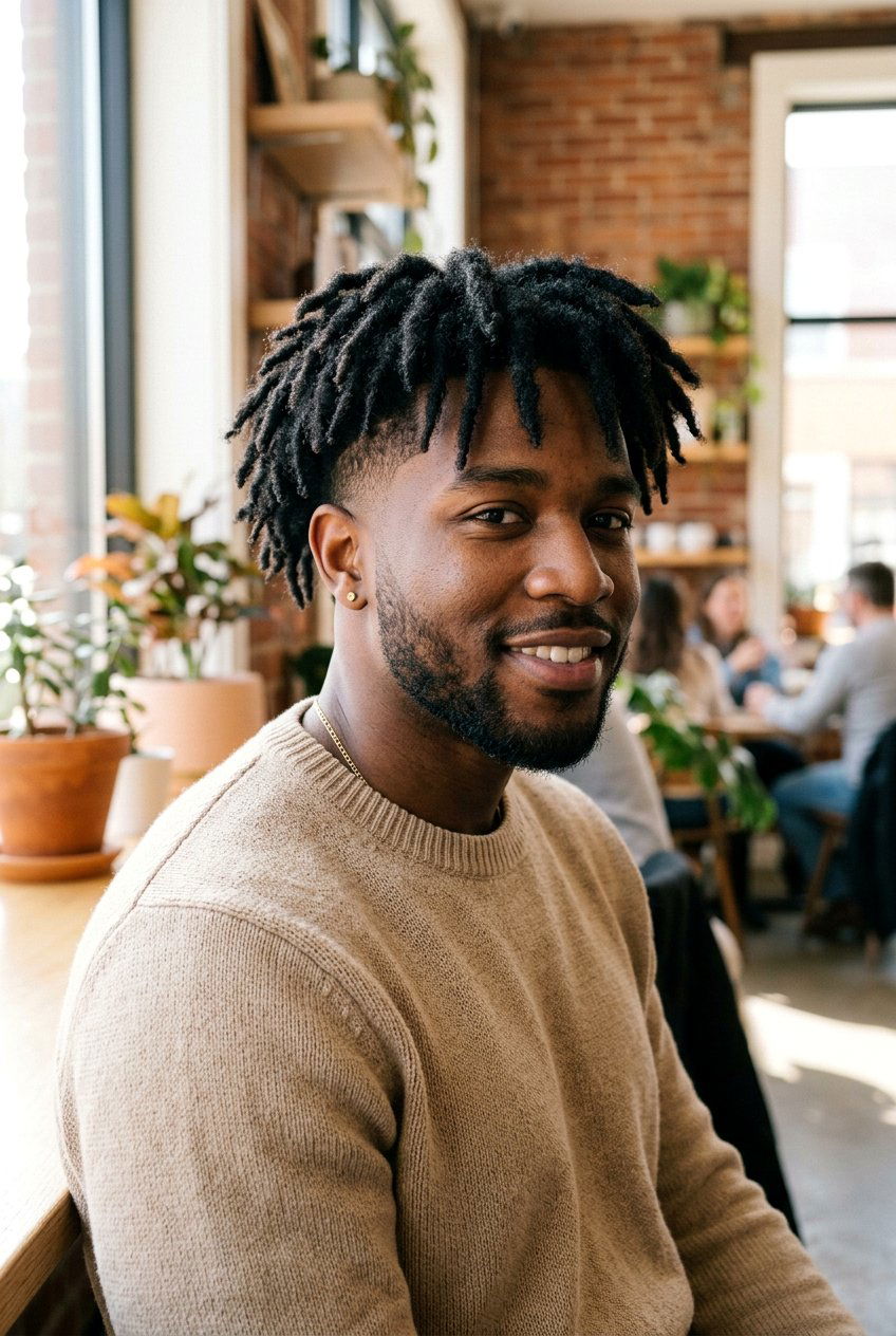 Drop Fade With Short Dreads - 20 short dreads with fade for men - 20 short dreads with fade for men