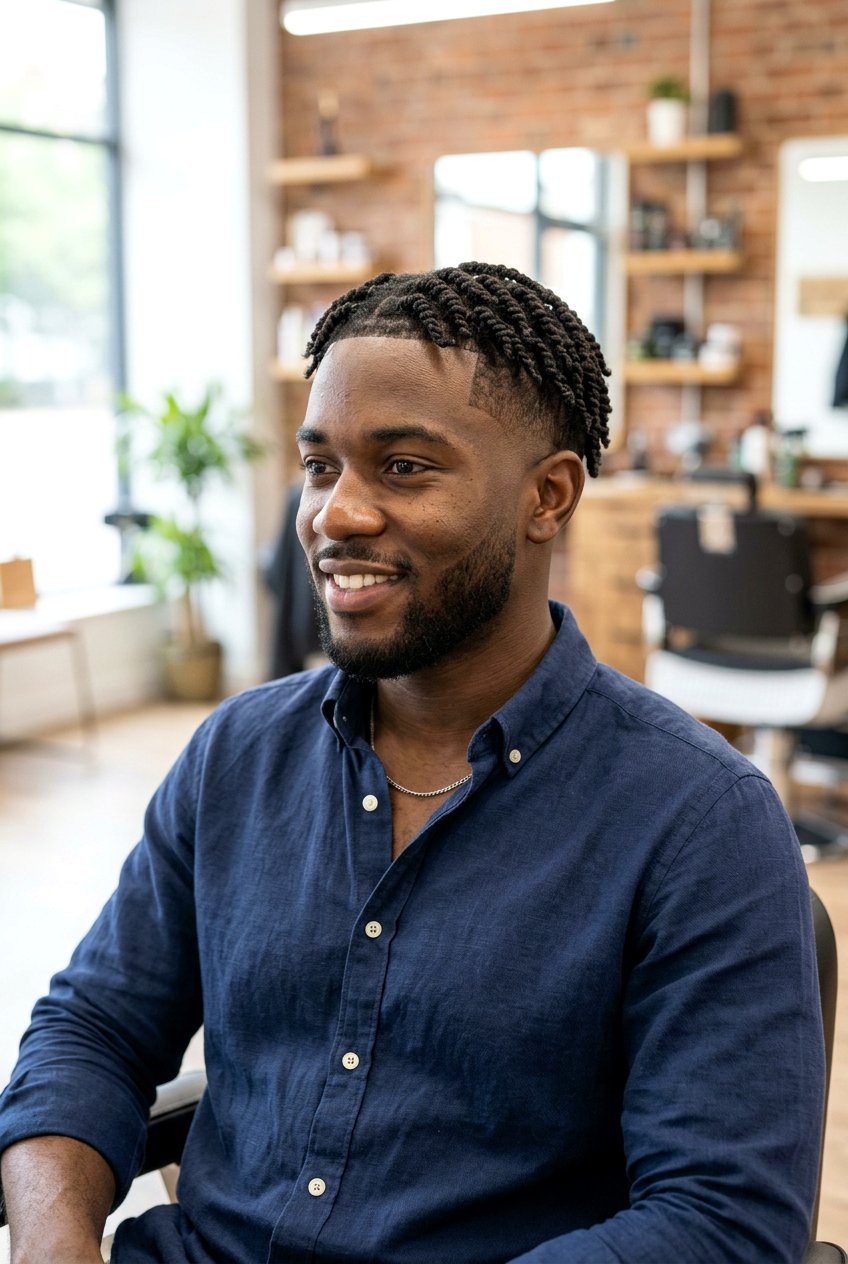 Drop Fade With Twists - 20 drop fade for black men - 20 drop fade for black men