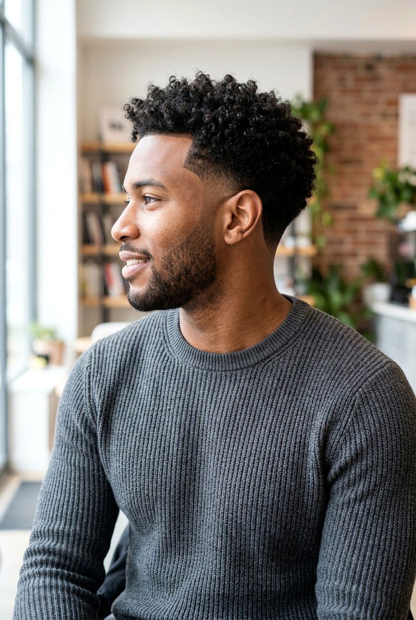 Drop Taper Fade Curly Hair - 20 men curly taper for business casual - 20 men curly taper for business casual