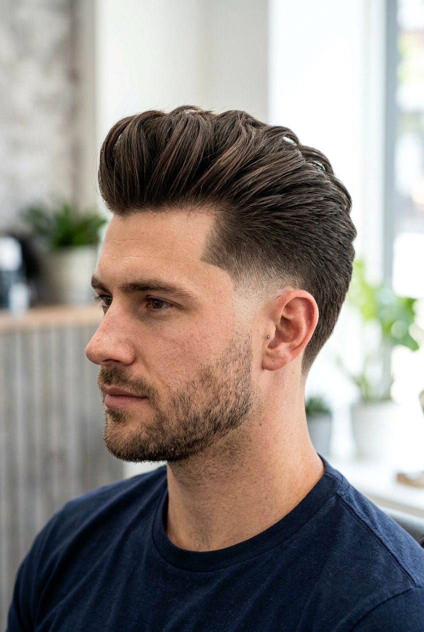 Drop fade pompadour - 20 drop fade haircut - 20 drop fade haircut