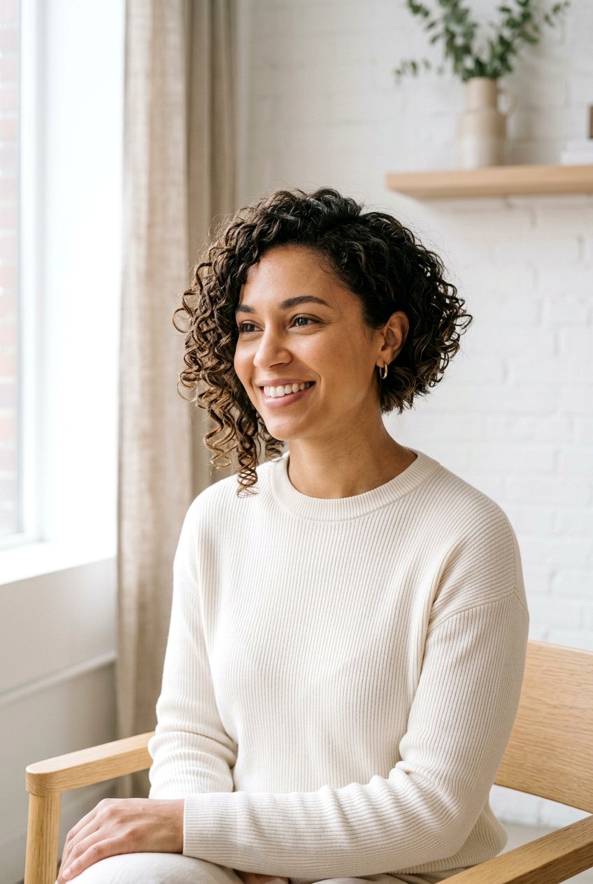 Dry Cut Curly Asymmetrical Bob Haircut - 20 dry cut haircut for curls - 20 dry cut haircut for curls