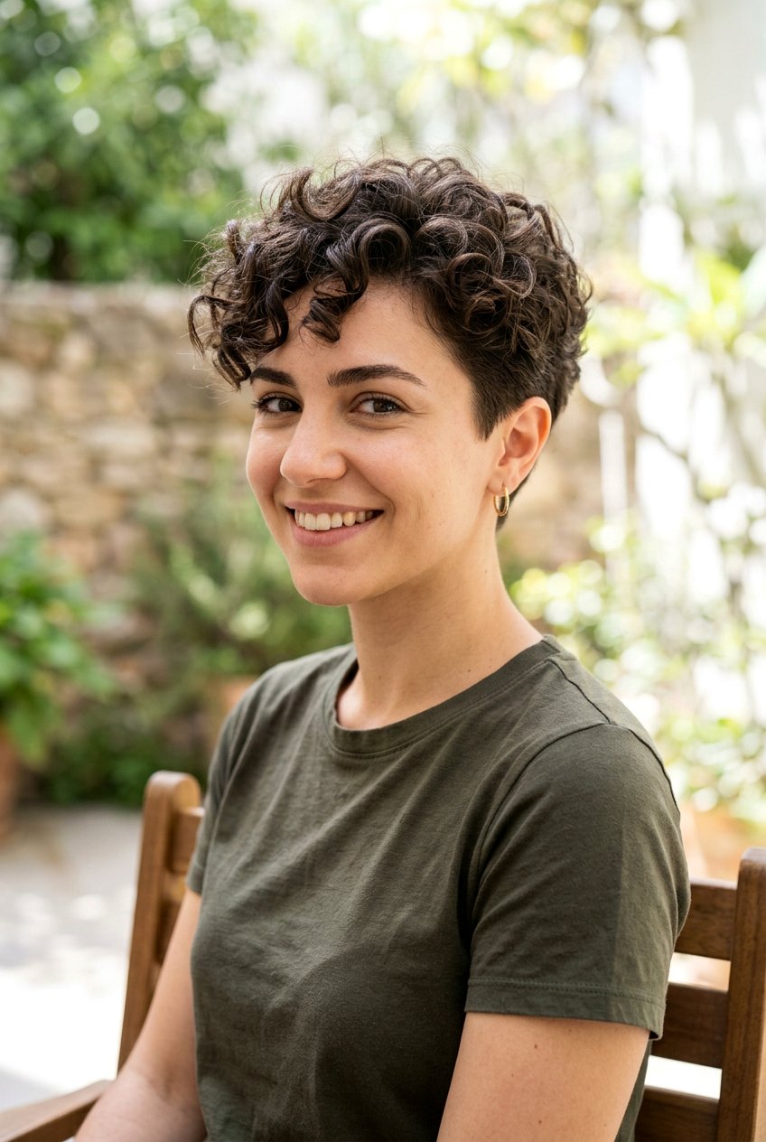 Dry Cut Curly Pixie Haircut - 20 dry cut haircut for curls - 20 dry cut haircut for curls