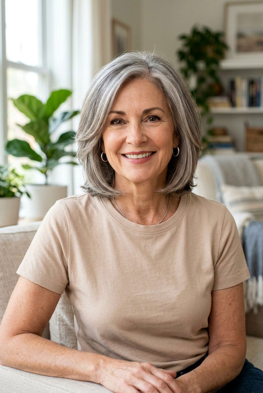 Dust Gray Highlights - 20 gray blending highlights for women over 60 - 20 gray blending highlights for women over 60