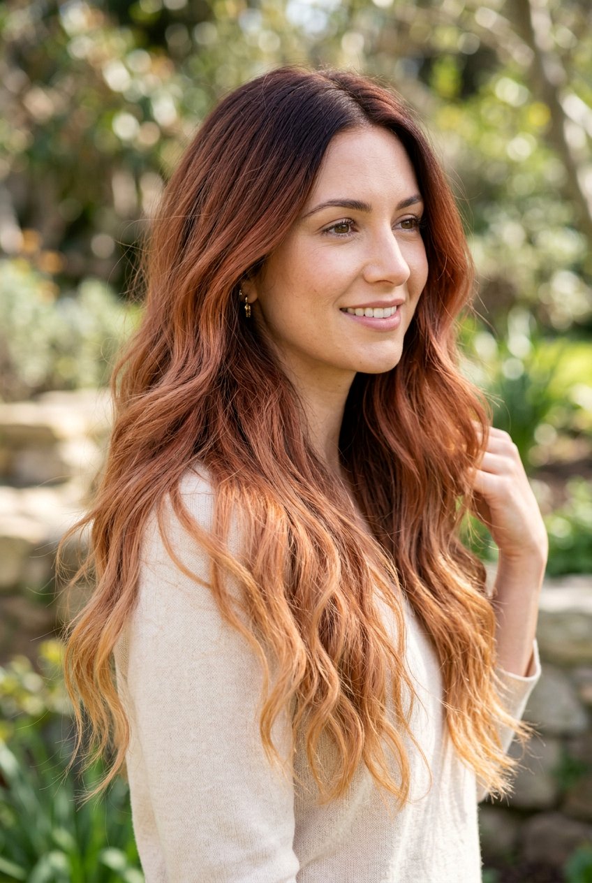 Dusty Copper Ombre Hair - 20 dusty copper hair color - 20 dusty copper hair color
