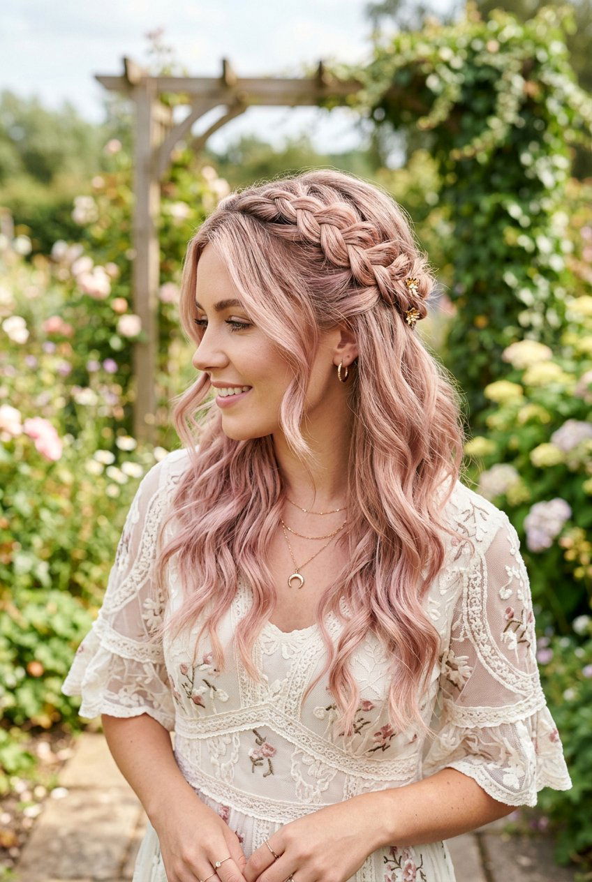 Dusty Pink Balayage On Blonde With Braids - 20 dusty pink balayage on blonde hair - 20 dusty pink balayage on blonde hair