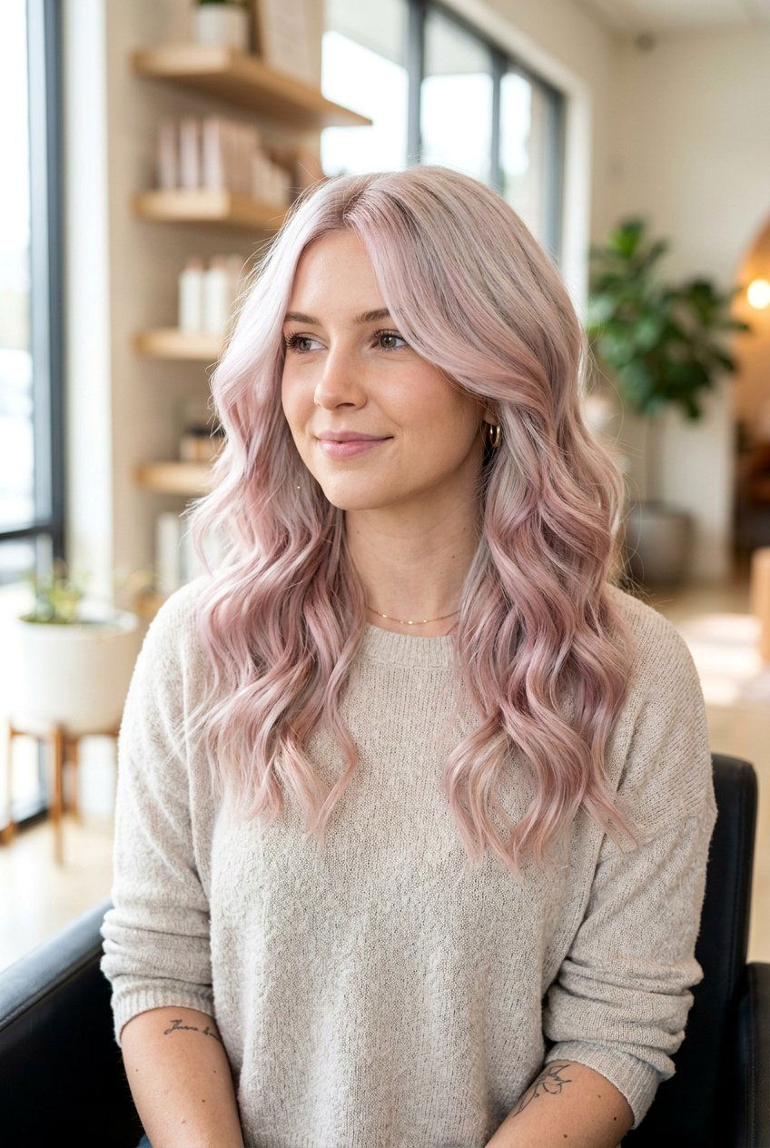 Dusty Pink Balayage On Platinum Blonde - 20 dusty pink balayage on blonde hair - 20 dusty pink balayage on blonde hair