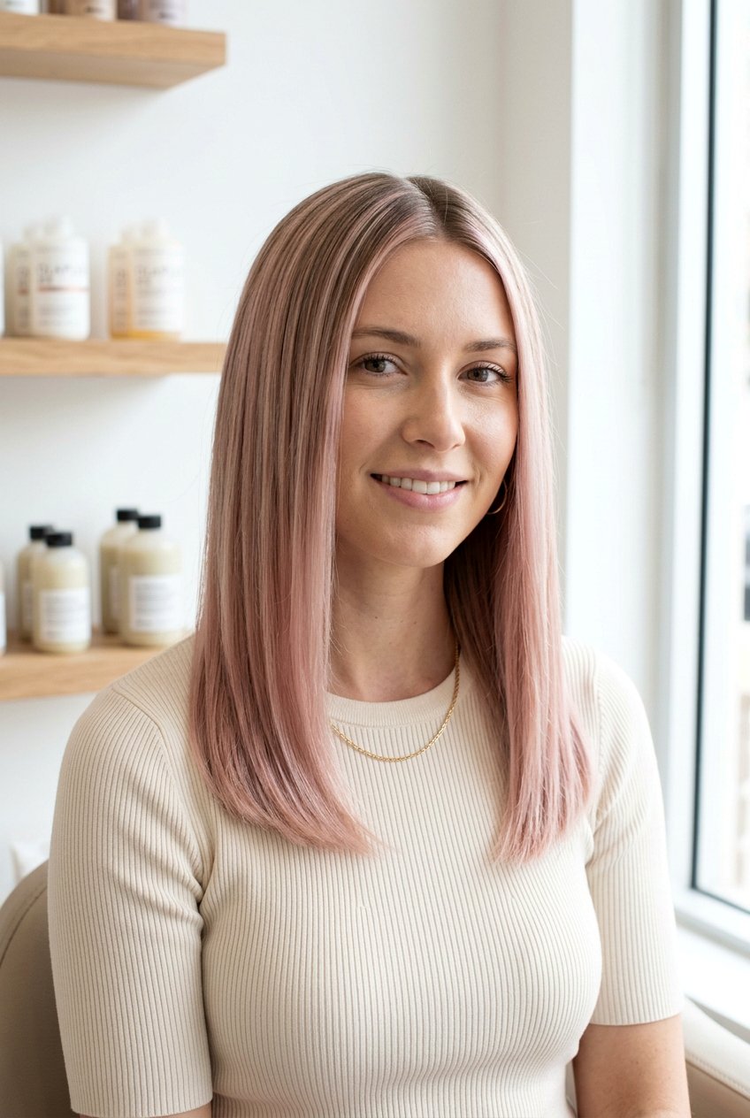 Dusty Pink Balayage On Straight Blonde Hair - 20 dusty pink balayage on blonde hair - 20 dusty pink balayage on blonde hair