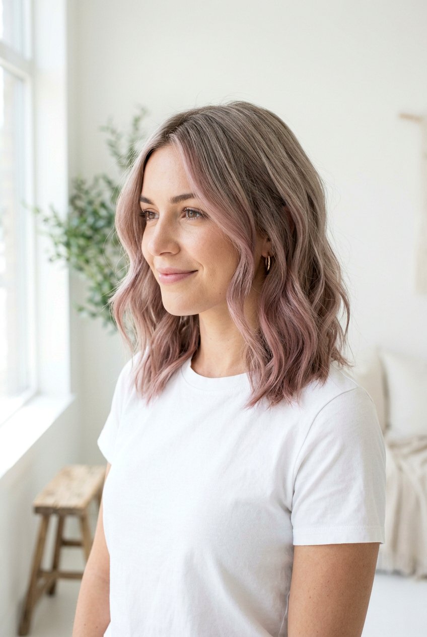 Dusty Rose Balayage On Ash Blonde Hair - 20 dusty pink balayage on blonde hair - 20 dusty pink balayage on blonde hair