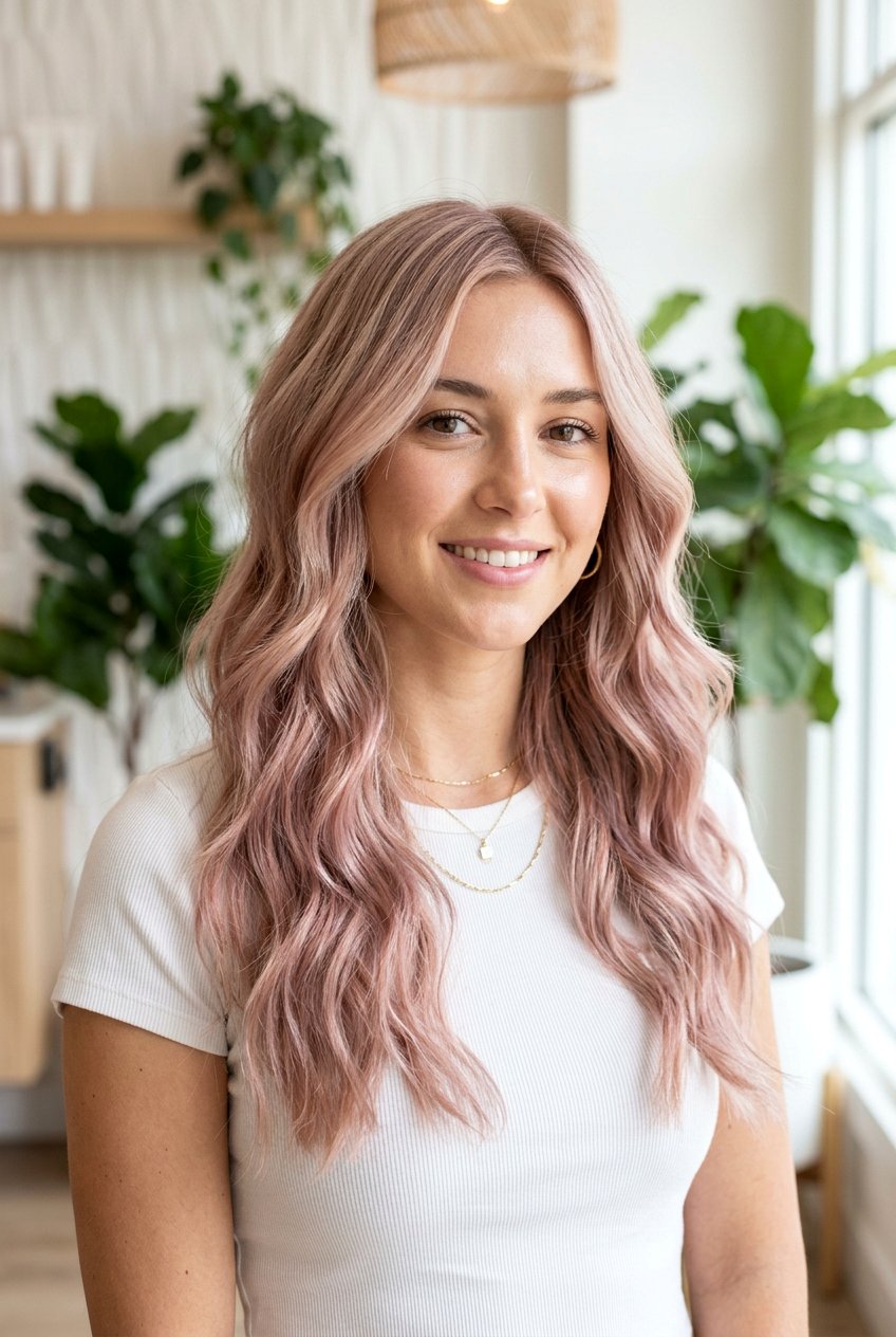Dusty Rose Balayage on Blonde Hair - 20 dusty rose hair color - 20 dusty rose hair color