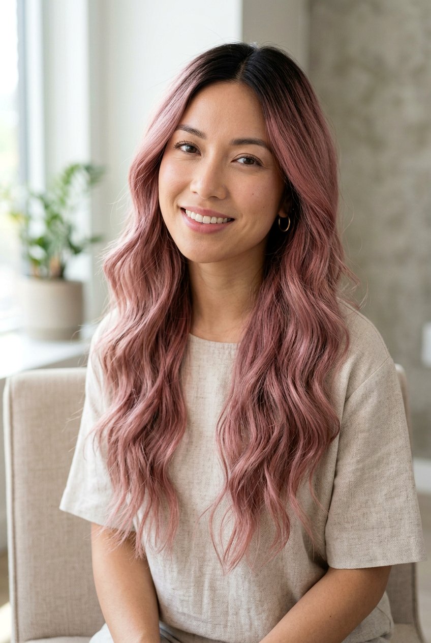 Dusty Rose with Shadow Root - 20 dusty rose hair color - 20 dusty rose hair color