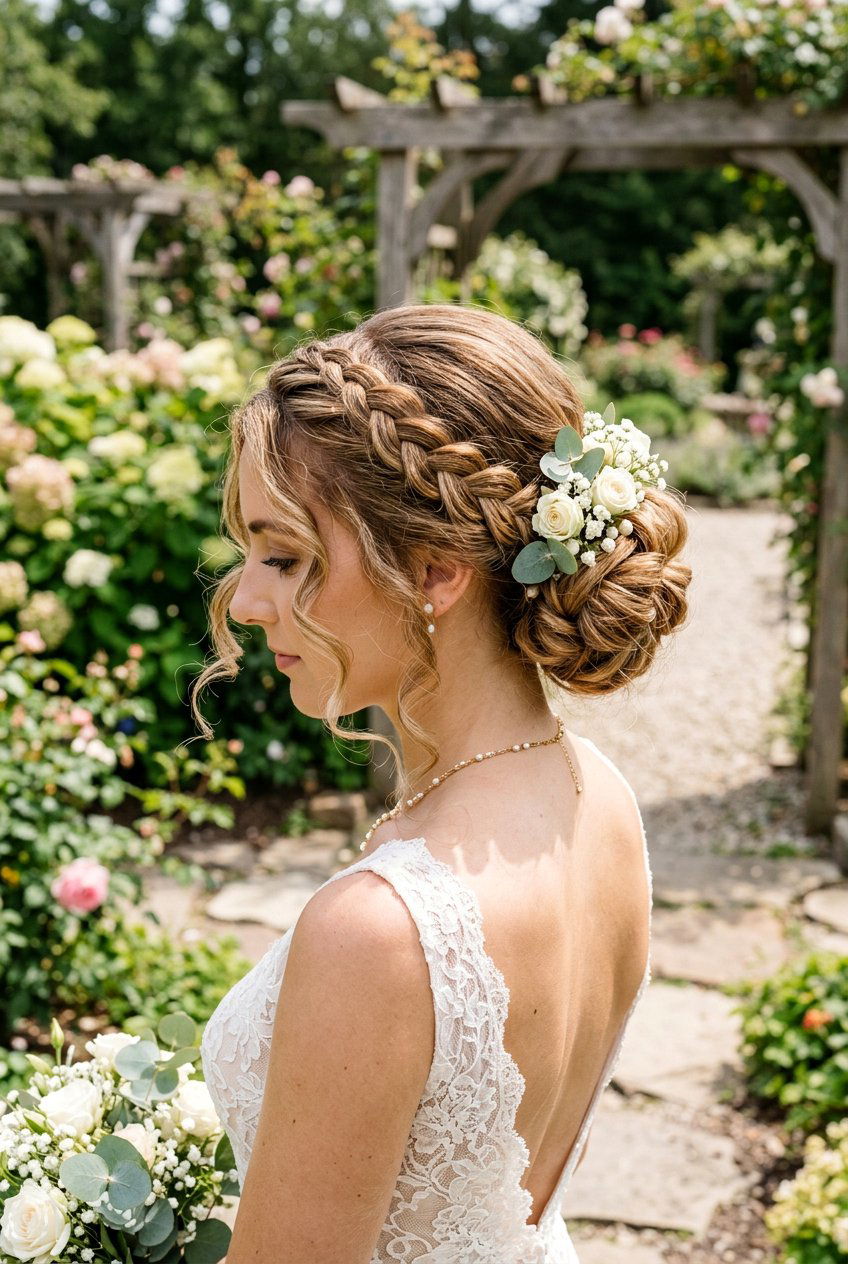 20 Elegant Bridal Bun With Curls In Front Styles For You