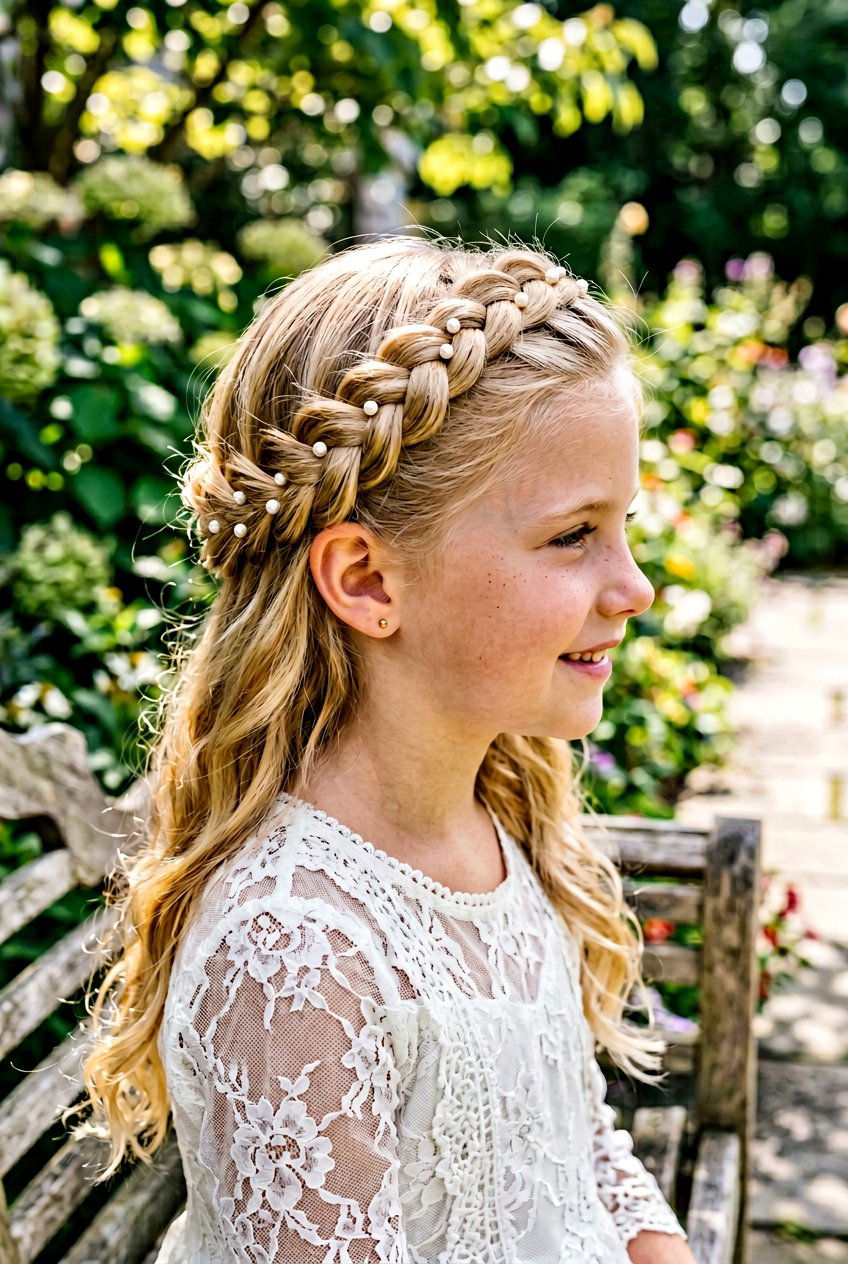 Dutch Braid Crown - 20 holiday braid styles for girls - 20 holiday braid styles for girls