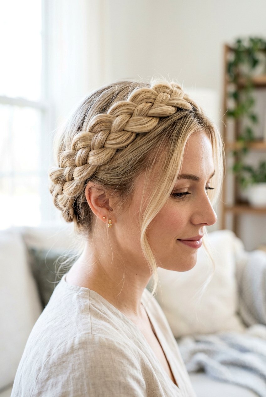 Dutch Braid Crown - 20 boho hairstyles for long hair - 20 boho hairstyles for long hair