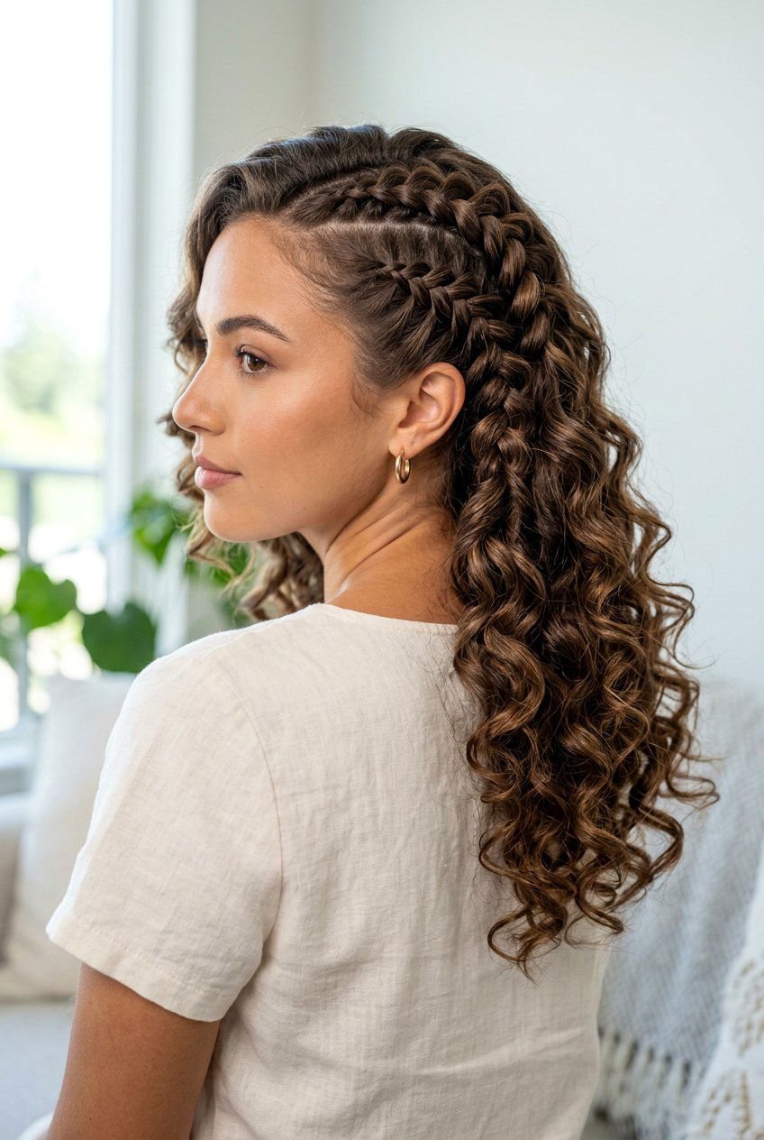 Dutch Braid Curls - 20 overnight braid curls for medium hair - 20 overnight braid curls for medium hair